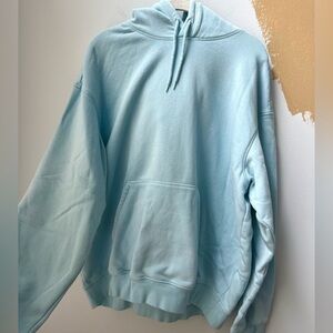 H&M light blue oversized hoodie